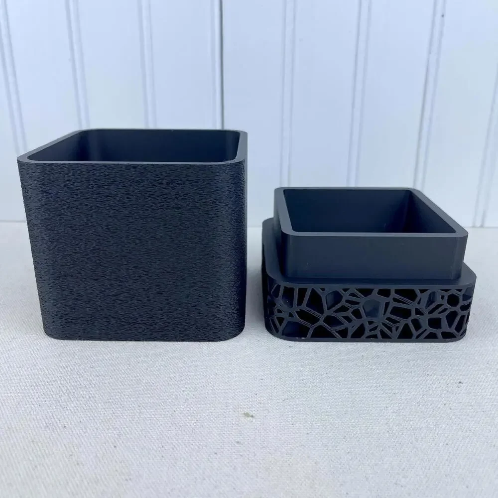 Modern Planter Pot, Vori Square Planter, Textured Flower Pot